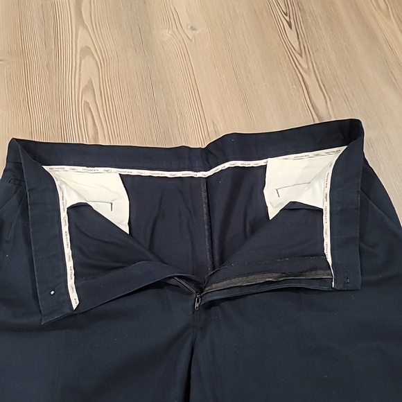 Haggar Dress Pants Mens 44 X 32 Navy Blue Cotton Stretch Classic Fit Formal - Picture 5 of 9